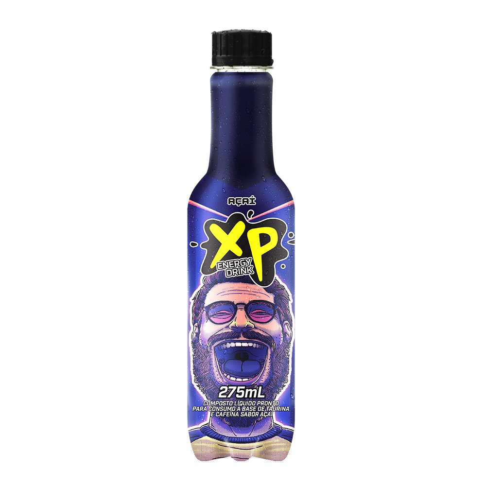 Energético XP Energy Drink Sabor Açaí pet 275 ml 12 unidades Água