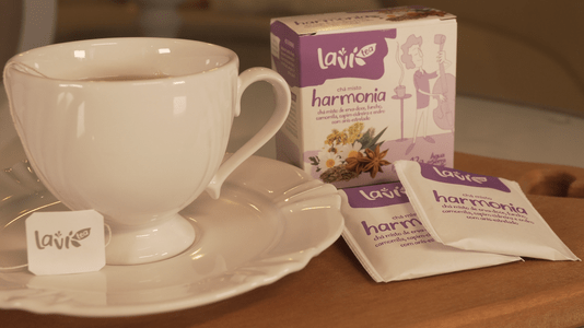 Chá Laví Tea Harmonia 10 sachês - Misto Erva-doce, Funcho, Camomila, Capim Cidreira e Endro com Anis-estrelado