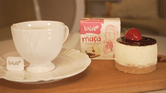 Chá Laví Tea Maçã 10 sachês - Misto de Mate Tostado com Canela Sabor Maçã